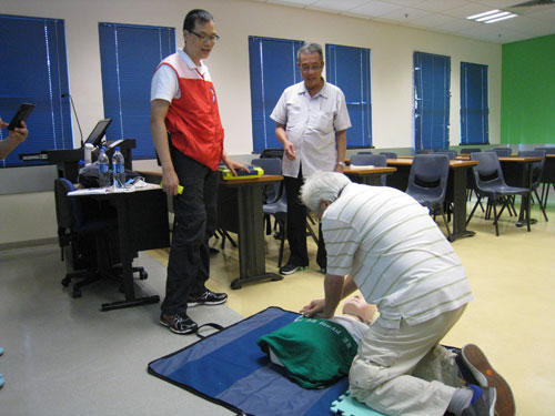 First aid workshops for the elderly are organised to empower elderly with first aid knowledge as well as raising their alertness towards accident prevention.